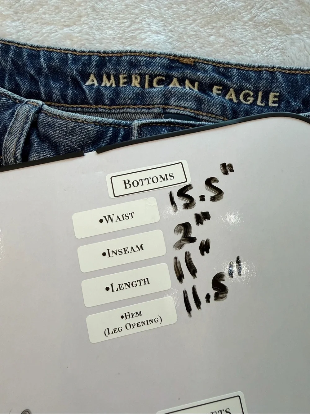 American Eagle Perfect Shortie Denim Shorts Women's Size 8 Medium Wash Stretch